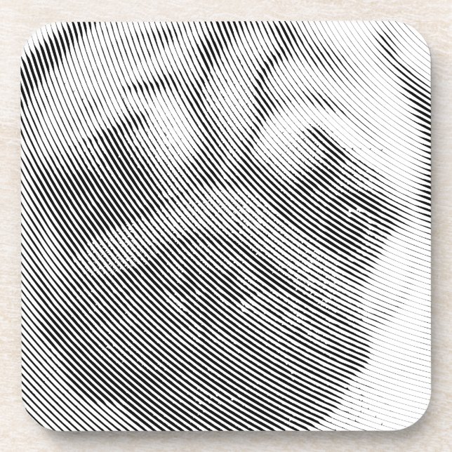 Pug Face Coaster (Front)