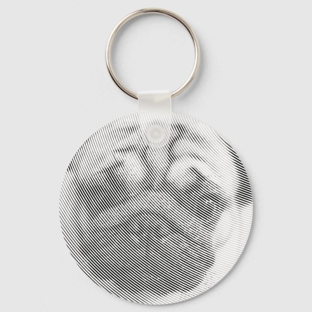 Pug Face Key Ring (Front)