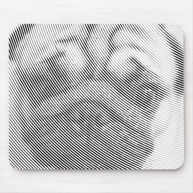 Pug Face Mouse Mat (Front)