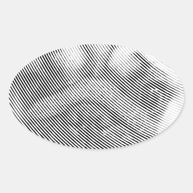 Pug Face Oval Sticker (Front)