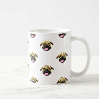 Pug Face Print White 325 ml  Classic Mug