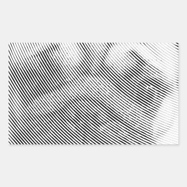 Pug Face Rectangular Sticker (Front)