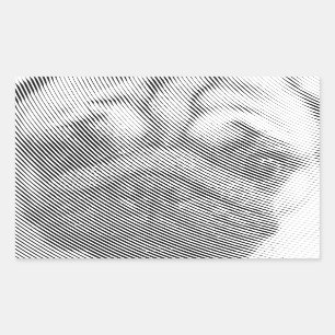 Pug Face Rectangular Sticker