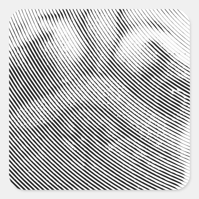 Pug Face Square Sticker (Front)