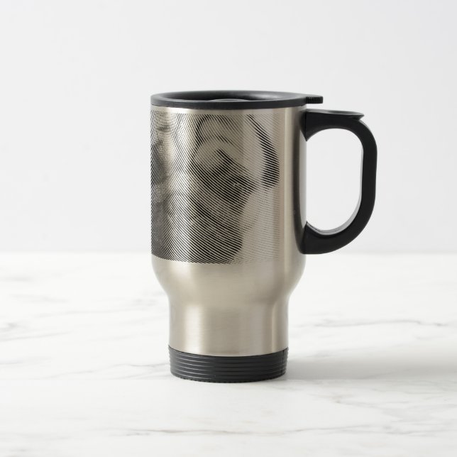 Pug Face Travel Mug (Right)