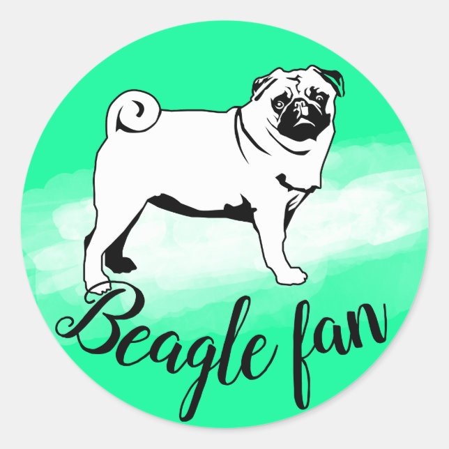 Pug Fan Sticker (Front)
