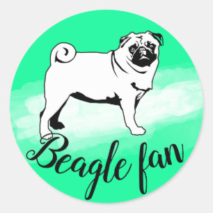 Pug Fan Sticker