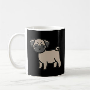 Pug Fawn Cartoon Coffee Mug