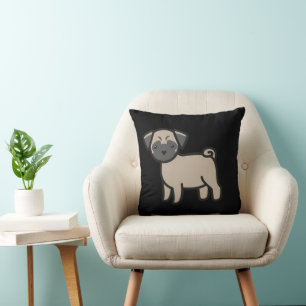Pug Fawn Cartoon Cushion