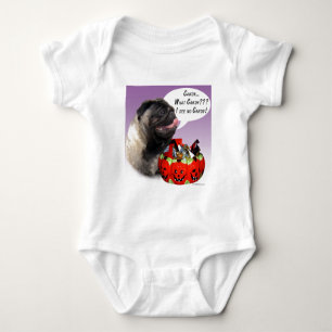 Pug (fawn) Halloween Candy Baby Bodysuit