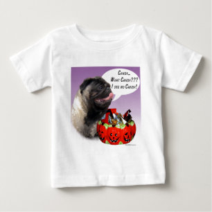Pug (fawn) Halloween Candy Baby T-Shirt