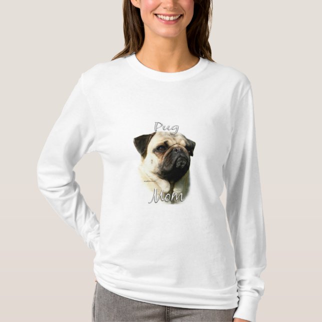 Pug (fawn) Mum 2 T-Shirt (Front)