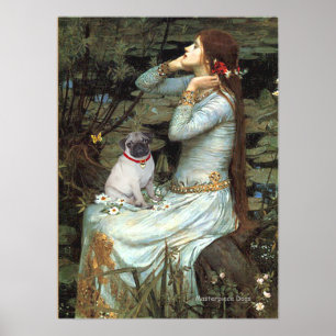 Pug (fawn pup) - Ophelia Poster