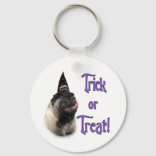 Pug (fawn) Trick Key Ring