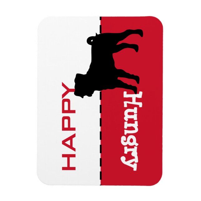 Pug Feed Me Customisable Your Words Magnet Sign (Vertical)