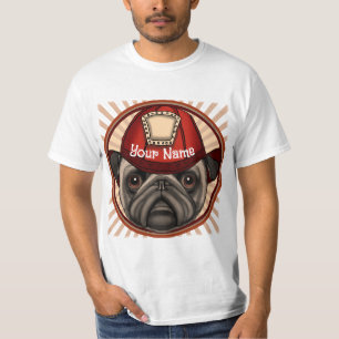 Pug Firefighter   T-Shirt