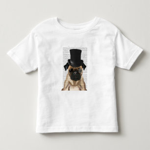 Pug, Formal Hound and Hat Toddler T-Shirt