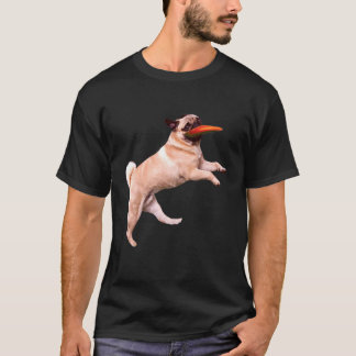 Pug Frisbee Graphic Lap dogs print Dog T-Shirt