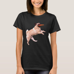 Pug Frisbee Graphic Lap dogs print Dog T-Shirt
