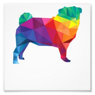 Pug Gay Pride LGBT Rainbow Flag T shirt Dog Lovers Photo Print