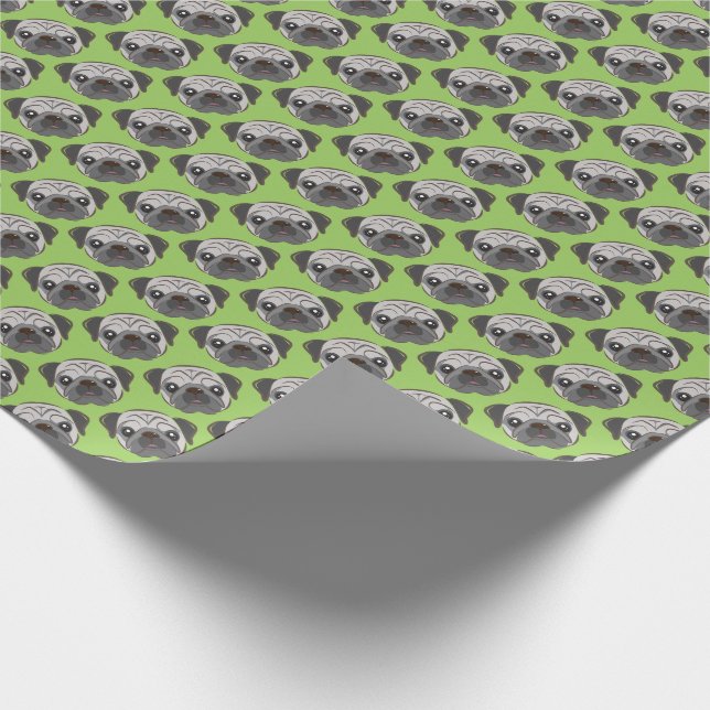 Pug Gift Wrap Paper (Corner)