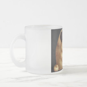 pug glass frosted glass coffee mug