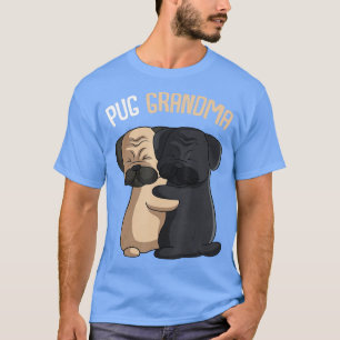 Pug Grandma Dog Mom Lover Owner Women T-Shirt