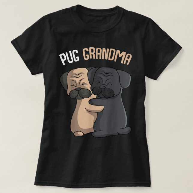 Pug Grandma Dog Mum Lover Owner Women T-Shirt (Design Front)