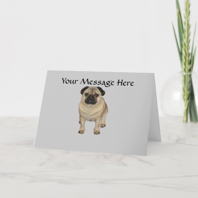 Pug Greeting Card (Front)
