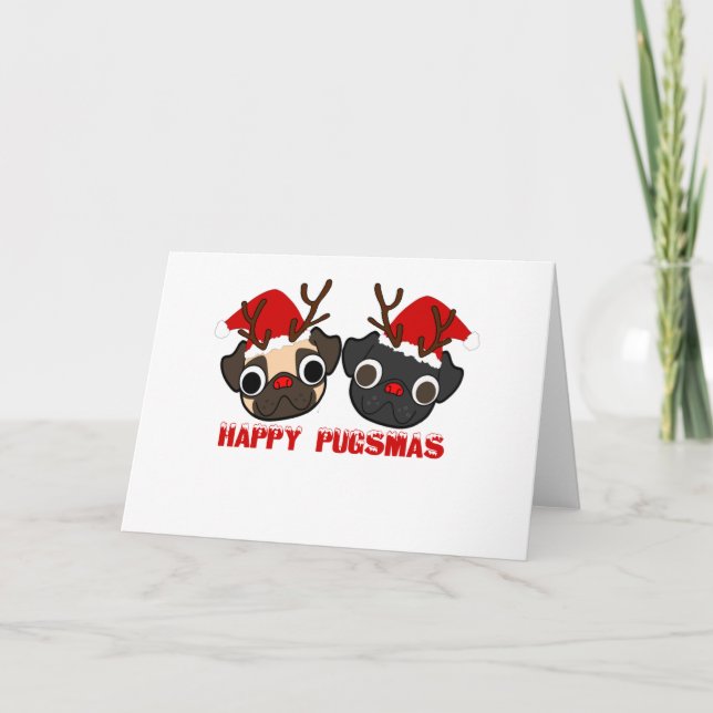 Pug Greeting Card (Front)