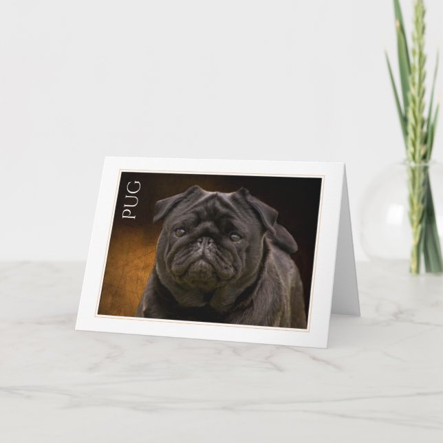 Pug Greeting Card (Front)