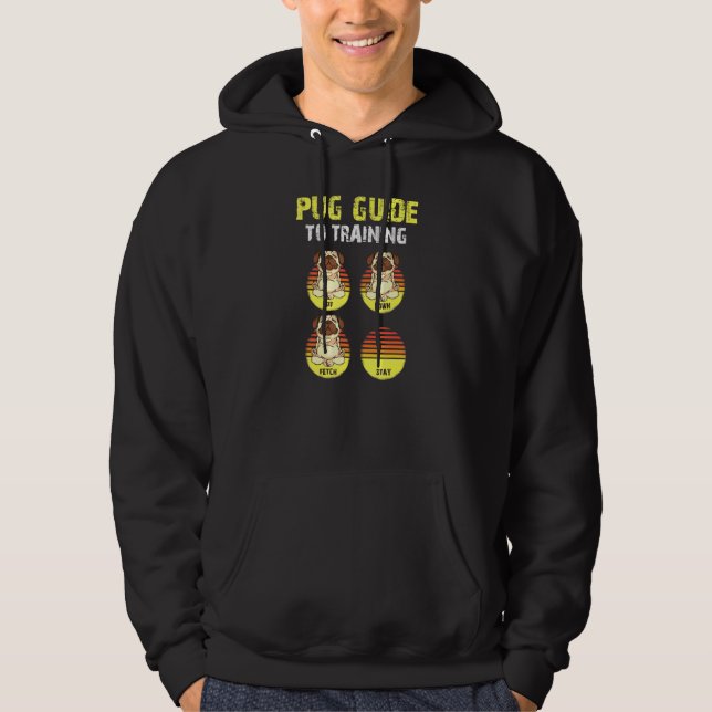 Pug Guide To Training Sunset Dog Yoga Hoodie (Front)
