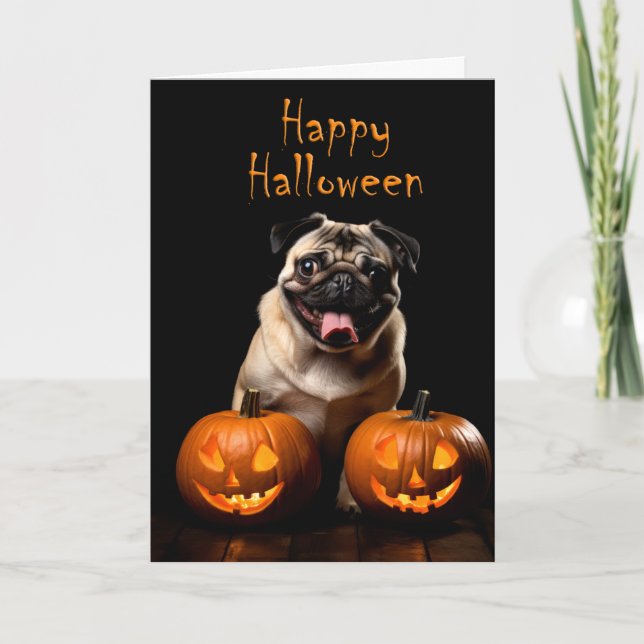 Pug Halloween Card (Front)