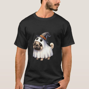 Pug Halloween Dog Ghost Dog Costume Pumpkin Cute T-Shirt