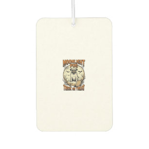 Pug Halloween Shirt with Vintage Engraving Moon_1 Car Air Freshener