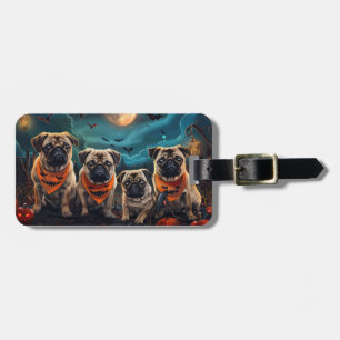 Pug Halloween Spooky  Luggage Tag