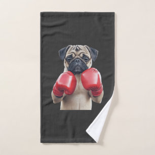 Pug hand towel