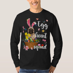 Pug Happy Easter Day Easter Colourful Egg Hunt 1 T-Shirt
