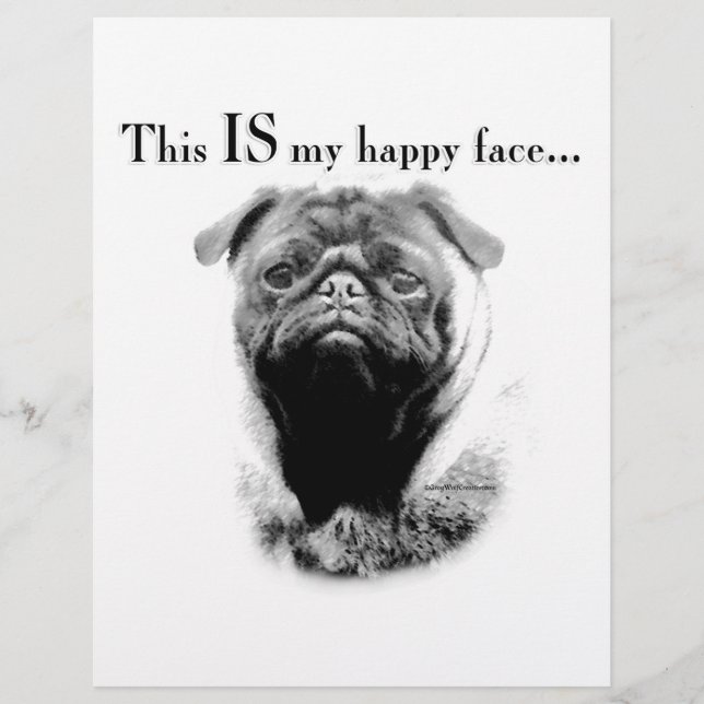 Pug Happy Face (Front)