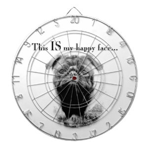 Pug Happy Face Dartboard