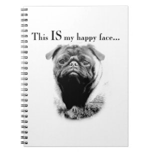 Pug Happy Face Notebook