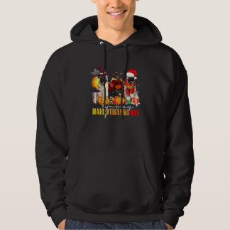 Pug Happy Hallothanksmas Halloween Thanksgiving Ch Hoodie