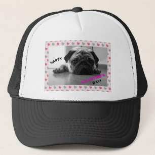 Pug Happy Valentine's Day Trucker Hat
