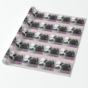 Pug Happy Valentine's Day Wrapping Paper