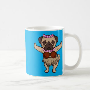 Pug Hawaiian Hula Dance Cool Aloha Animal Funny Coffee Mug