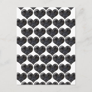 Pug Hearts Postcard