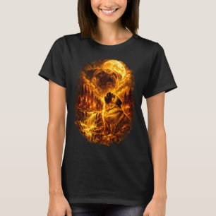 Pug howling at moon dramatic full moon T-Shirt