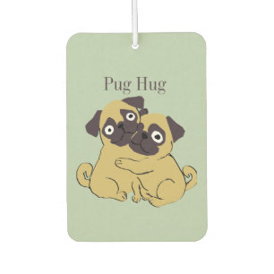 Pug hug car air freshener
