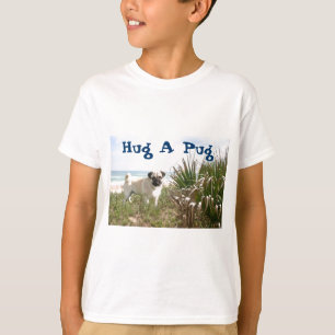 Pug Hug Kids T-Shirt Beachgrass