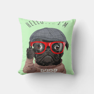 Pug I Am A Good Boy, Pug Lover Gift, Funny Pug Cushion